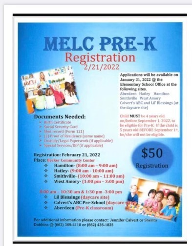 MELC Pre-K Registration 2-21
